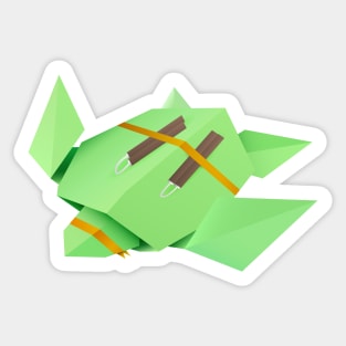 Origami ninja turtle Mikelangelo Sticker